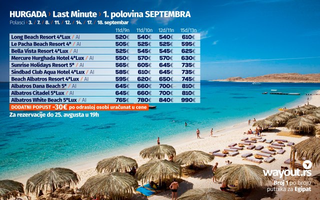 Ne želite da se leto završi? U Hurgadi je leto tokom cele godine